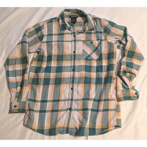 Burton Grace Women's Flannel White Green Yellow Plaid Size XS